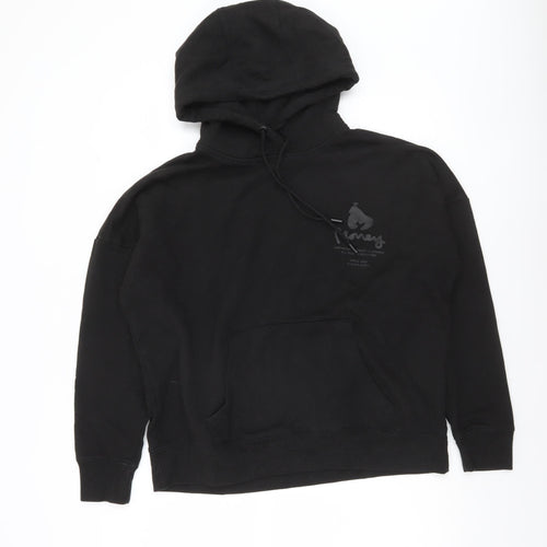 Money Women Black Size 12 Pullover Hoodie 70% Cotton Blend Logo Print