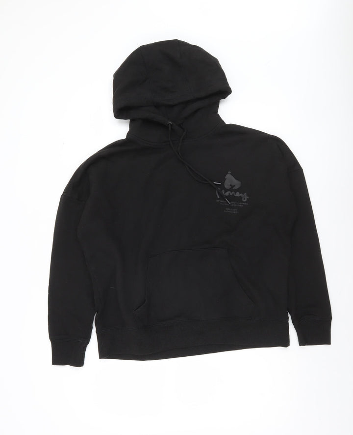 Money Women Black Size 12 Pullover Hoodie 70% Cotton Blend Logo Print