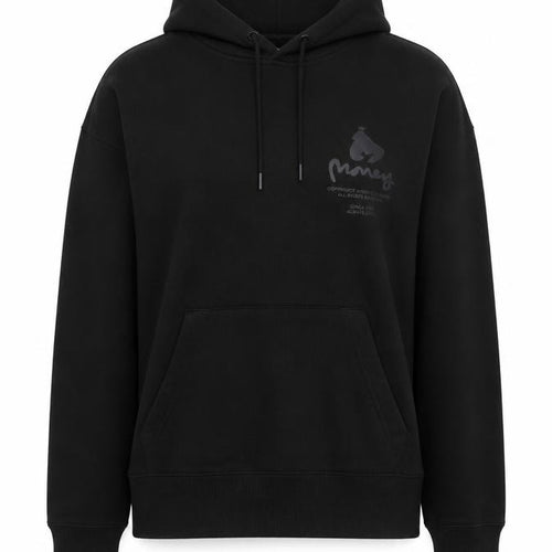 Money Women Black Size 12 Pullover Hoodie 70% Cotton Blend Logo Print