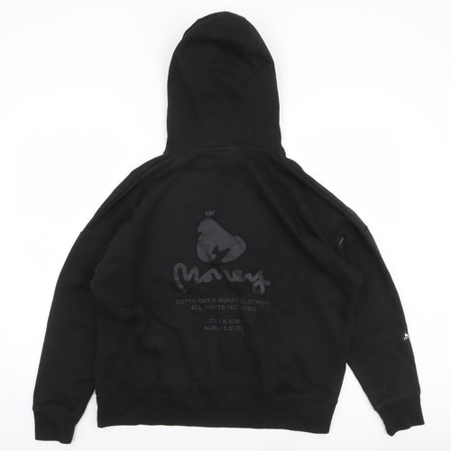 Money Women Black Size 12 Pullover Hoodie 70% Cotton Blend Logo Print