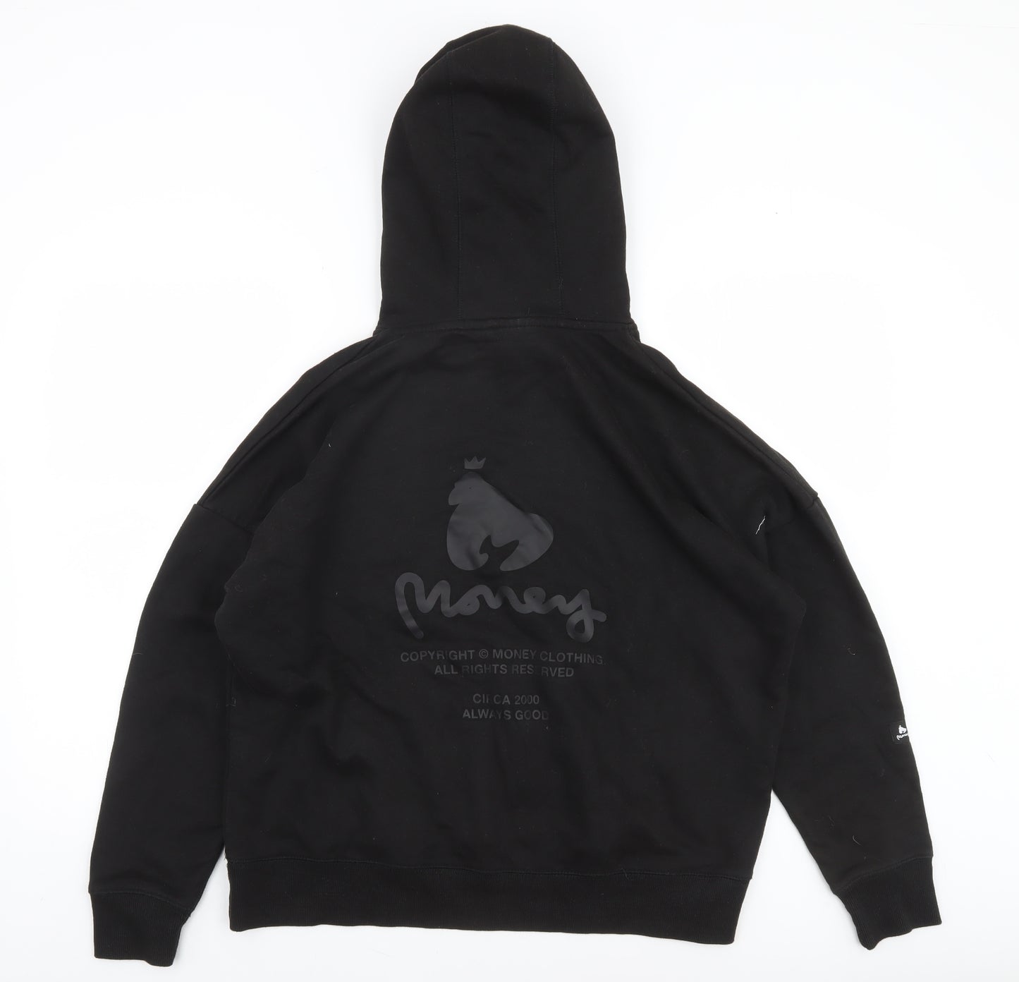 Money Women Black Size 12 Pullover Hoodie 70% Cotton Blend Logo Print
