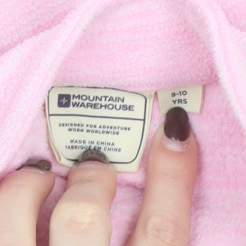 Mountain Warehouse Girls Pink Fleece Zip Jacket 9-10 Years