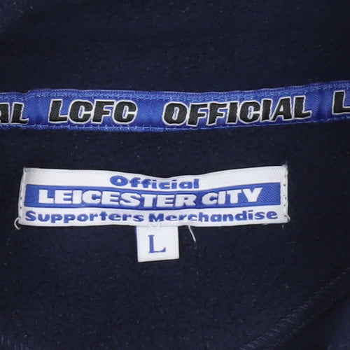 Leicester City Men’s Blue Fleece Zip Jacket L Football Supporters