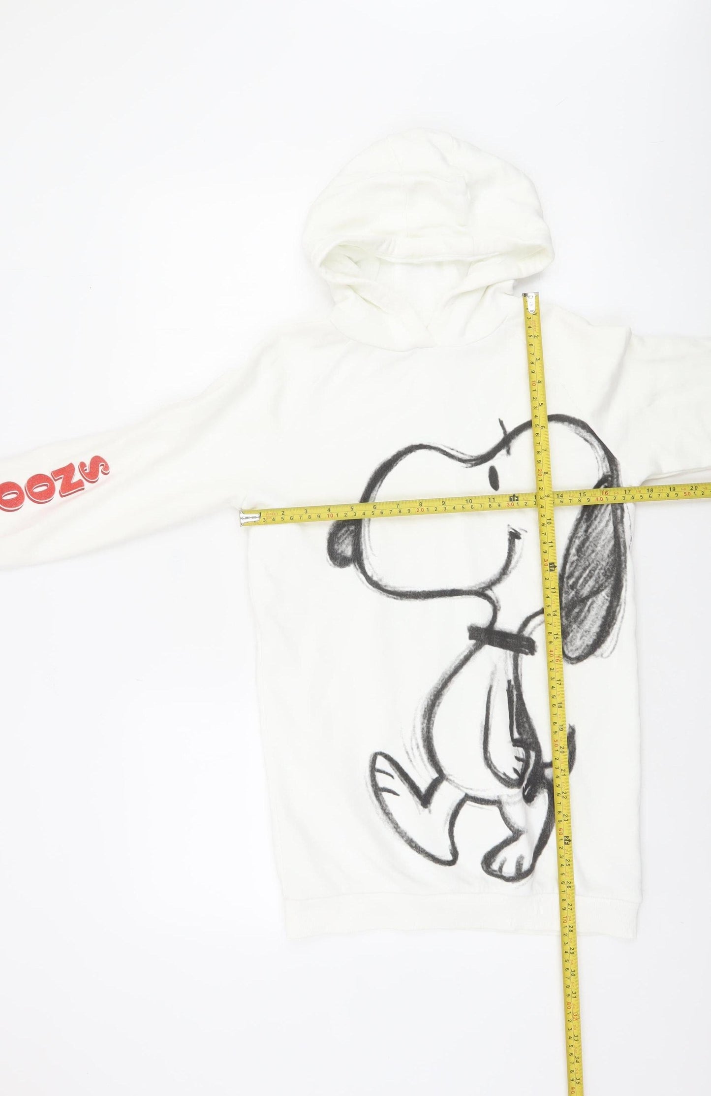 Marks and Spencer Girls White Snoopy Peanuts Pullover Hoodie 11-12 Years
