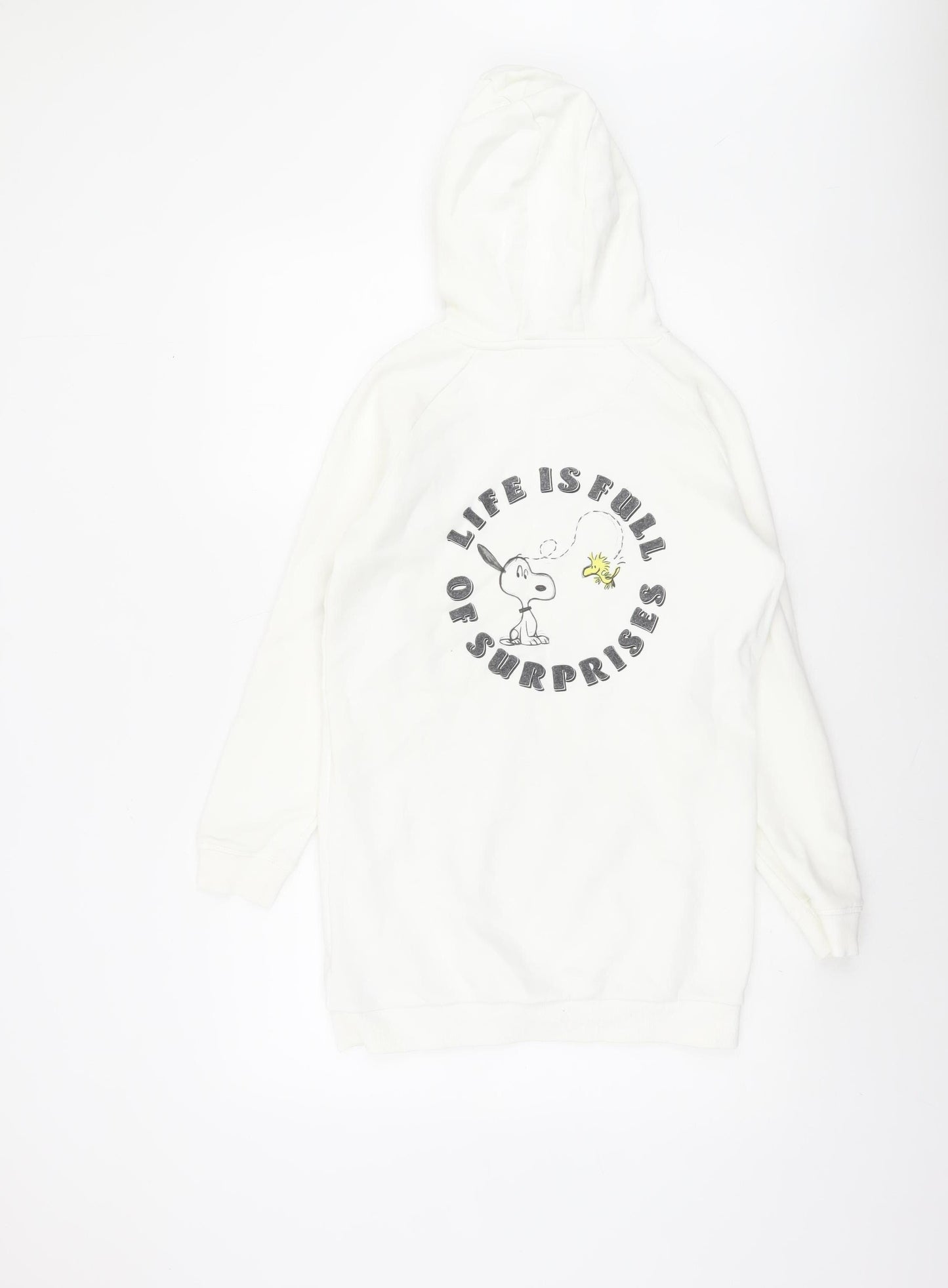 Marks and Spencer Girls White Snoopy Peanuts Pullover Hoodie 11-12 Years