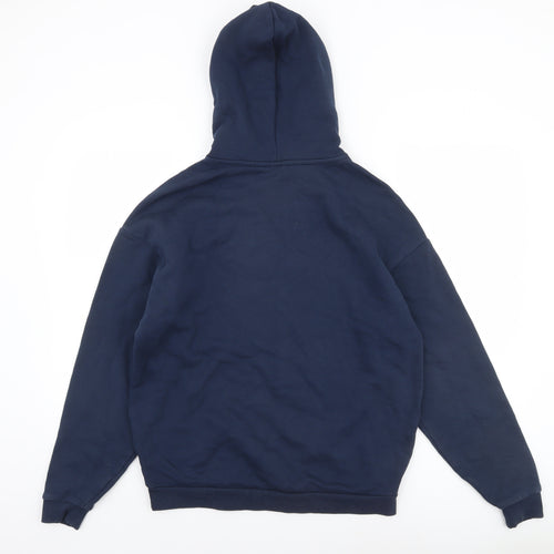Slazenger Womens Navy Blue Pullover Hoodie UK 8 Cotton Blend Tennis Print