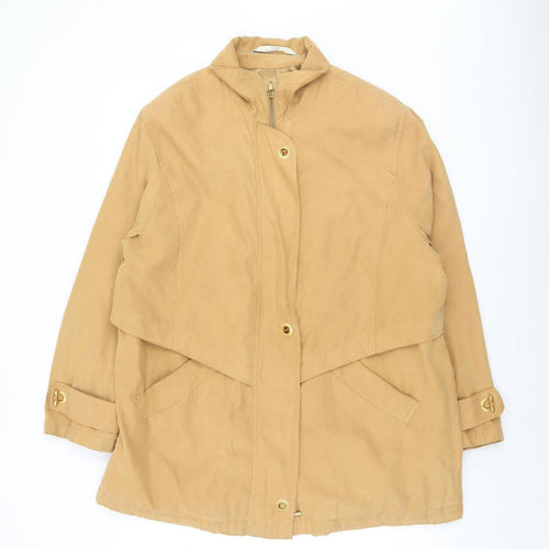 Marks and Spencer Women Beige Petite Size 18 Classic Mid-Length Coat