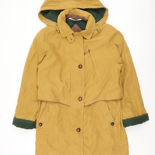 Marks and Spencer Women Brown Hooded Parka Jacket Size 8