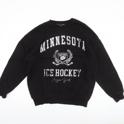Primark Men's Black Minnesota Ice Hockey Graphic Sweatshirt XS