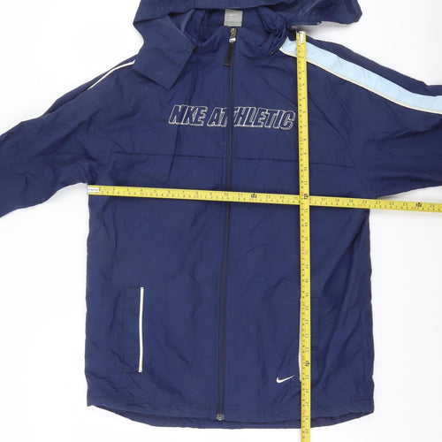 Nike Women's Blue Hooded Windbreaker Jacket Size 20 Lightweight Nylon