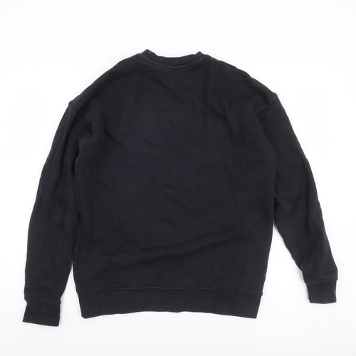 Adidas Women Black Crew Neck Pullover Sweatshirt Size 8