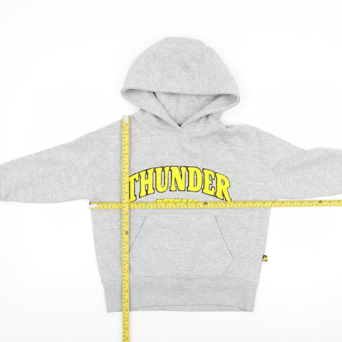 Manchester Thunder Boys Grey Hooded Pullover Hoodie Size M Youth