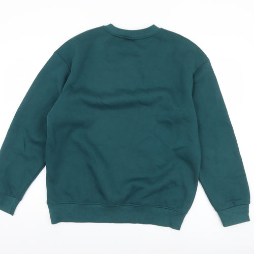H&M Men's Green Relaxed Fit Pullover Sweatshirt Size S