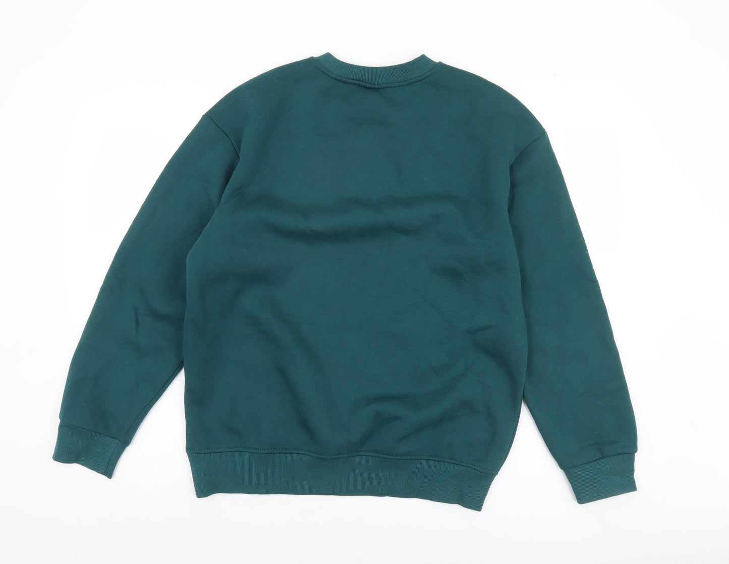 H&M Men's Green Relaxed Fit Pullover Sweatshirt Size S
