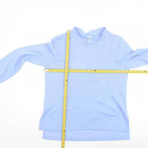 Damart Women Blue Pullover Sweatshirt Size 10/12 Cotton Blend
