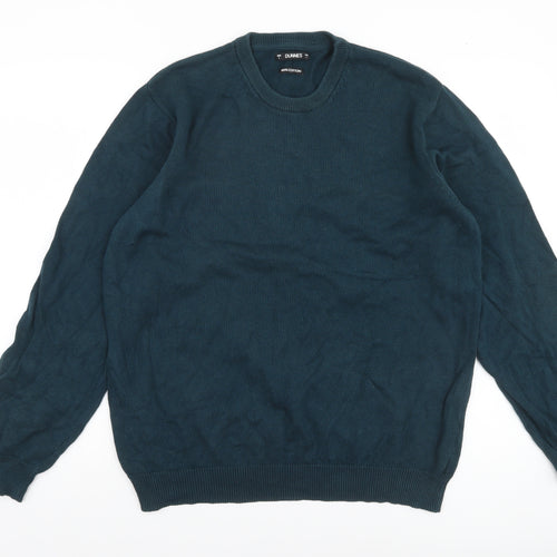 Dunnes Men’s Green Cotton Crew Neck Jumper Size L