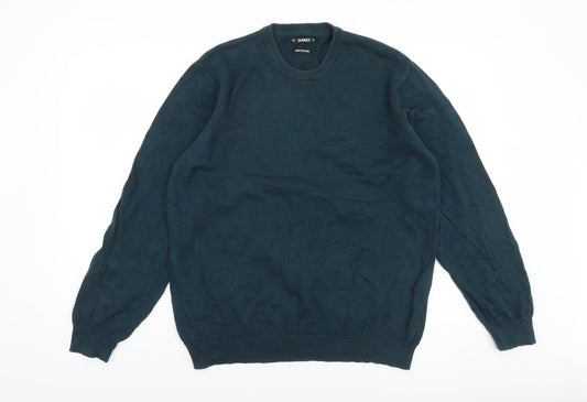 Dunnes Men’s Green Cotton Crew Neck Jumper Size L