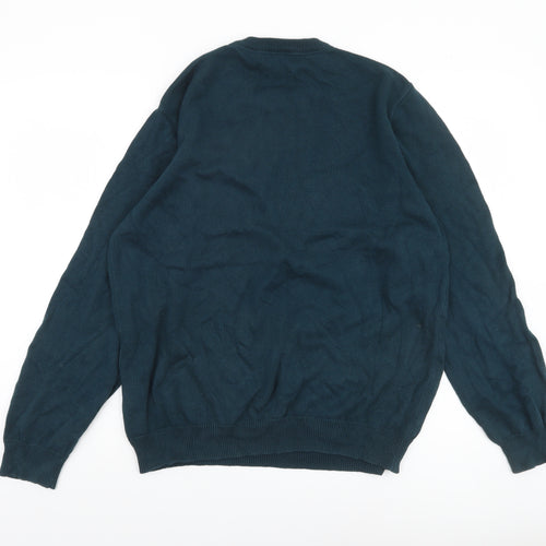 Dunnes Men’s Green Cotton Crew Neck Jumper Size L