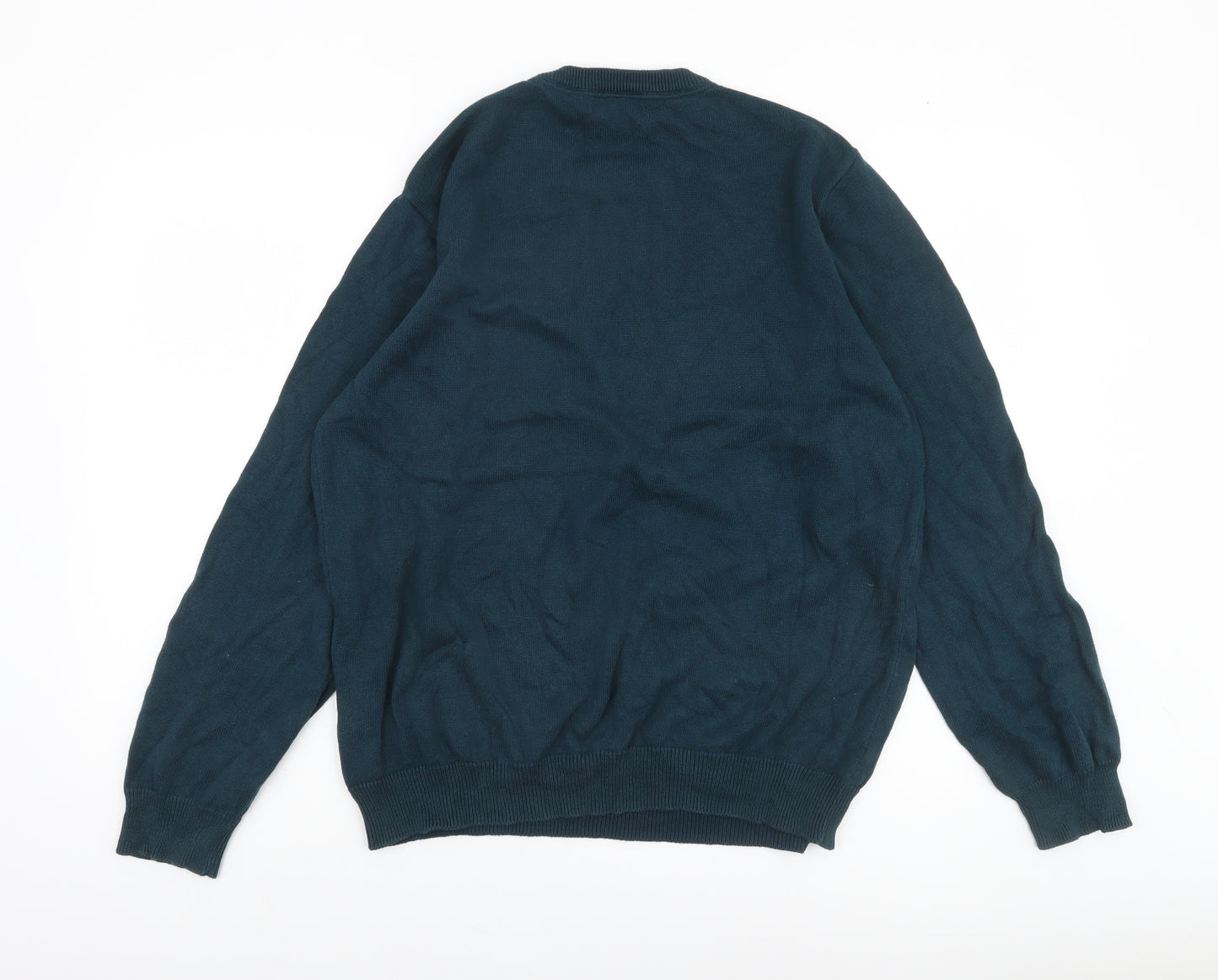 Dunnes Men’s Green Cotton Crew Neck Jumper Size L