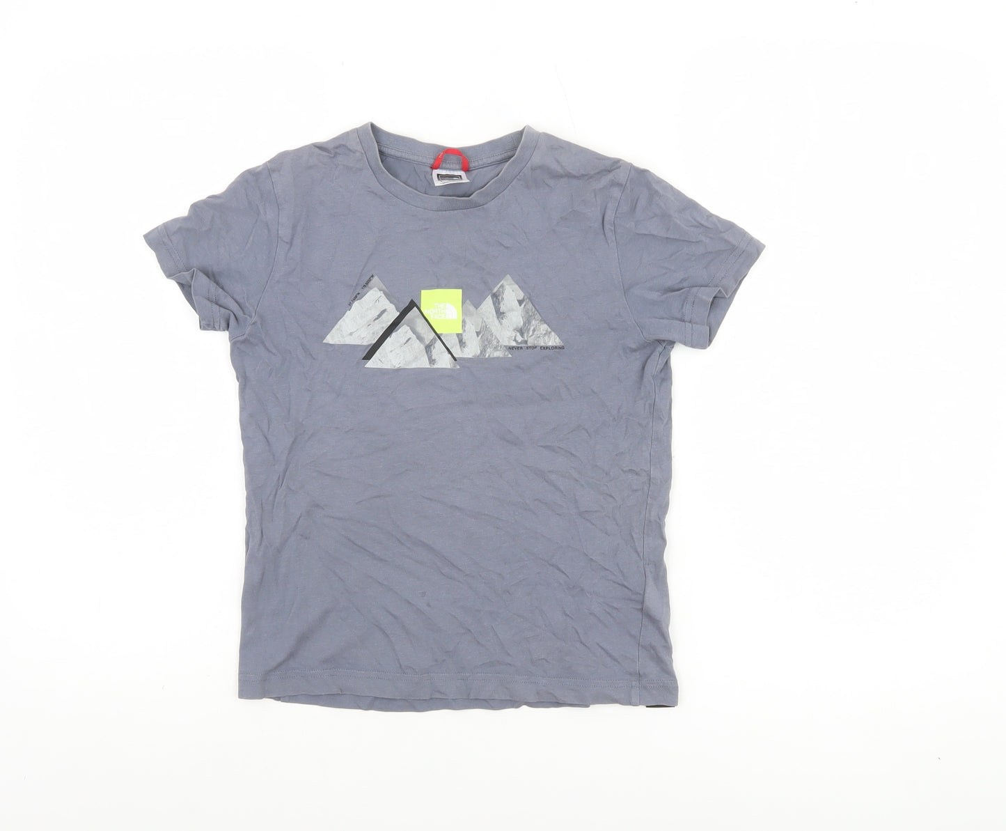 The North Face Boys Grey M Graphic Cotton Outdoor Short Sleeve T-Shirt