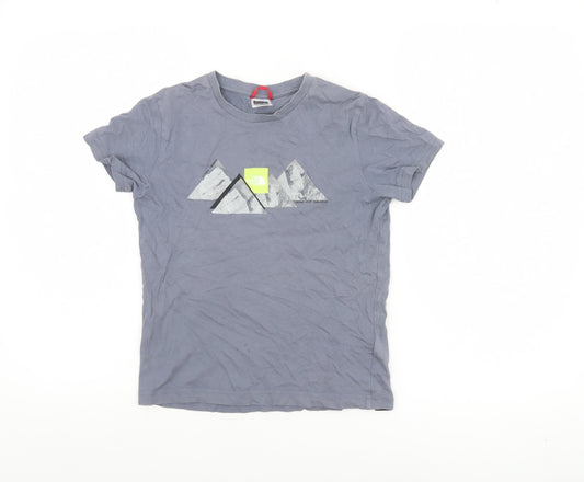 The North Face Boys Grey M Graphic Cotton Outdoor Short Sleeve T-Shirt