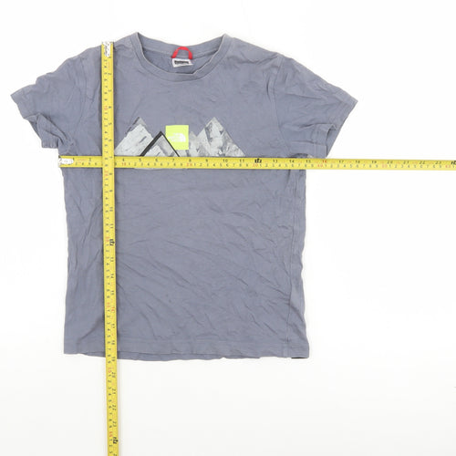 The North Face Boys Grey M Graphic Cotton Outdoor Short Sleeve T-Shirt
