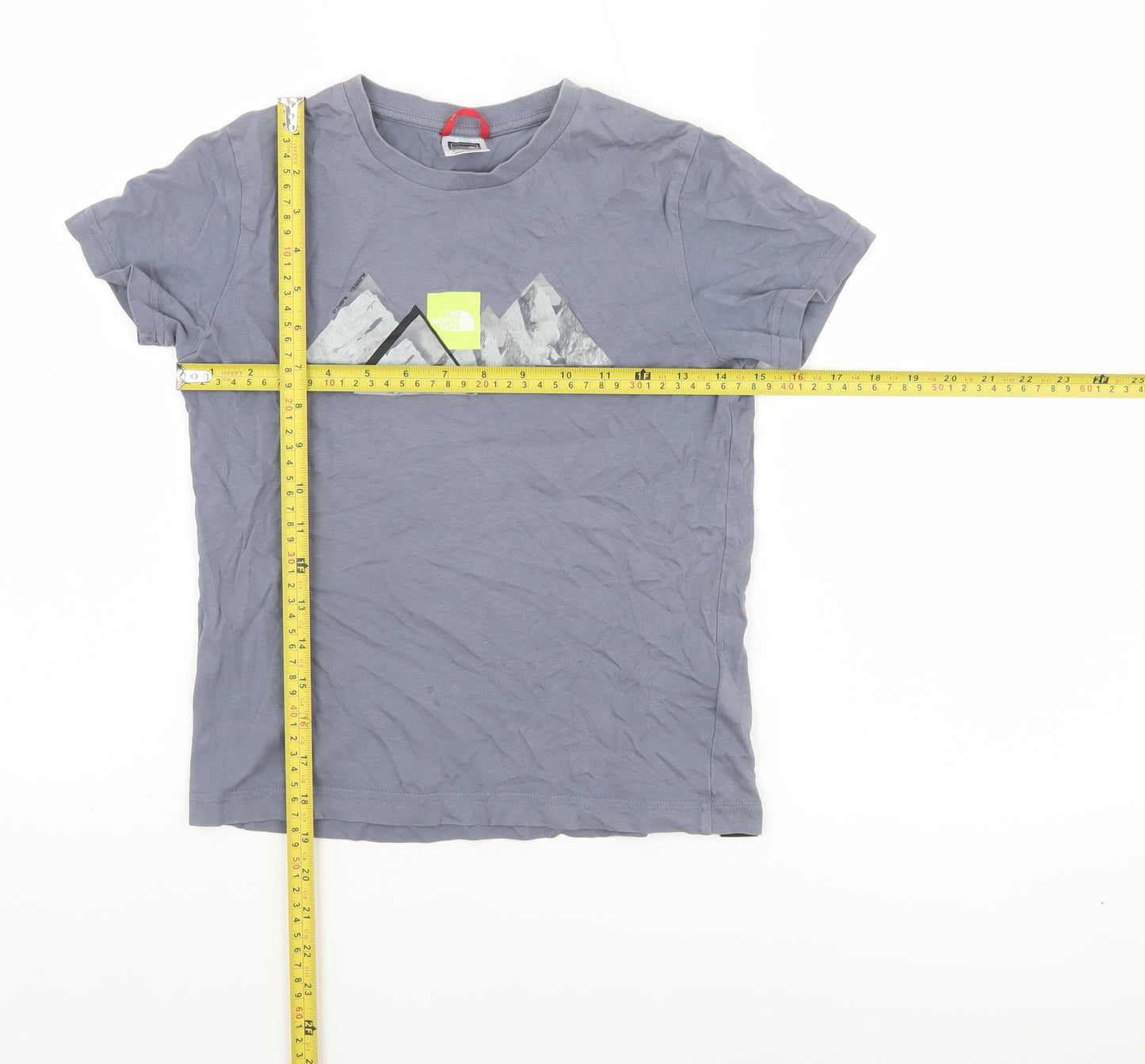The North Face Boys Grey M Graphic Cotton Outdoor Short Sleeve T-Shirt
