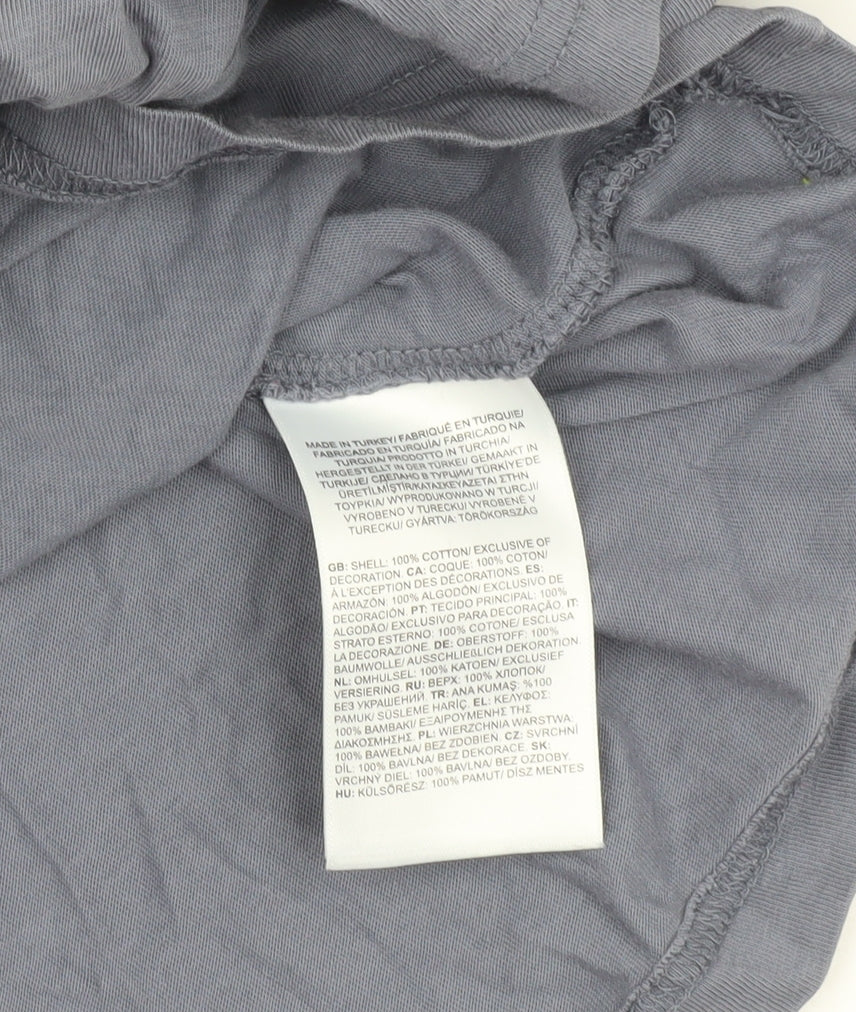 The North Face Boys Grey M Graphic Cotton Outdoor Short Sleeve T-Shirt