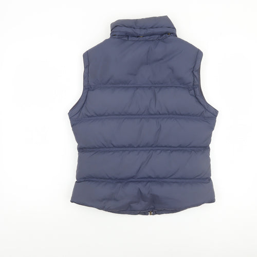 Jack Wills Women's Blue Puffer Waistcoat Size 10 Down Filled