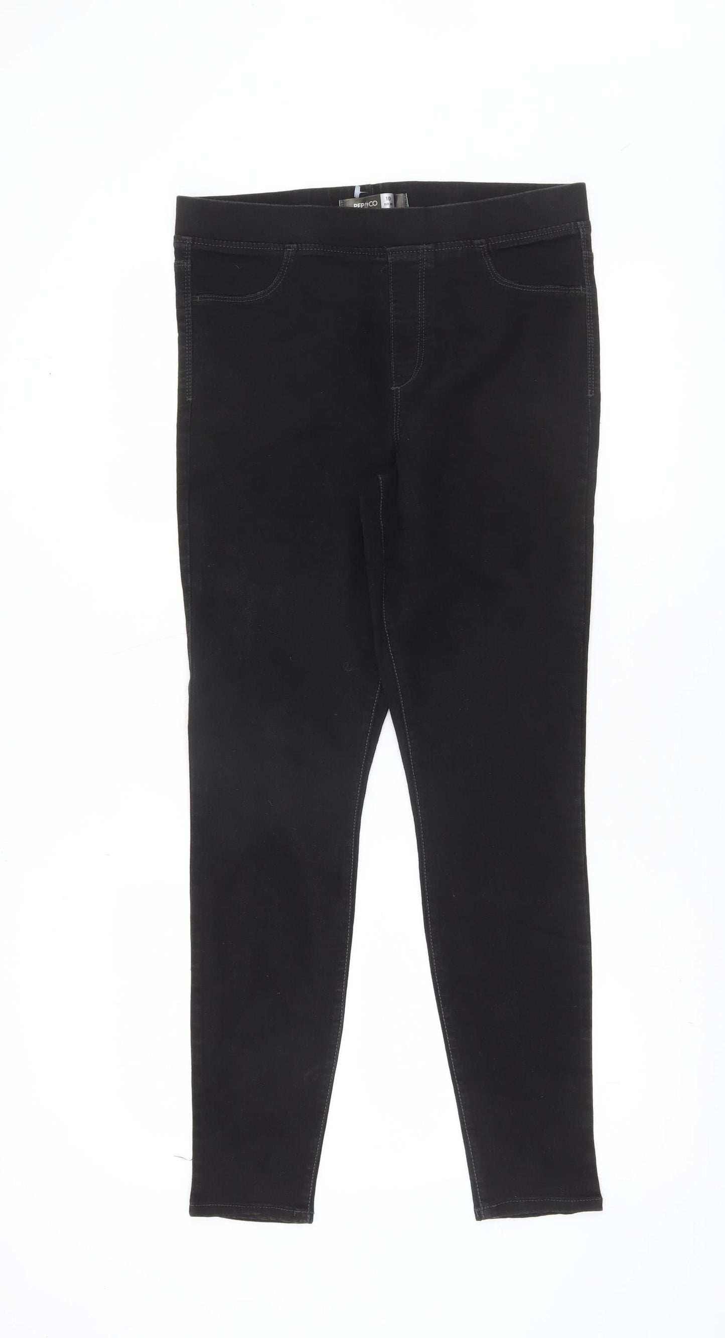 Pep&Co Womens Black Size 10 Jegging Stretch Skinny Trousers