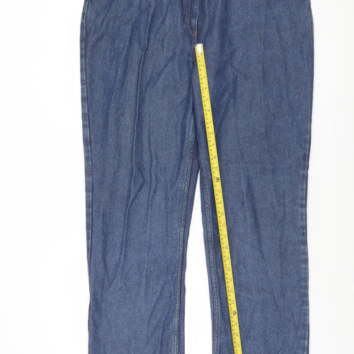 Aria Womens Blue Mid Rise Straight Leg Jeans Size 12