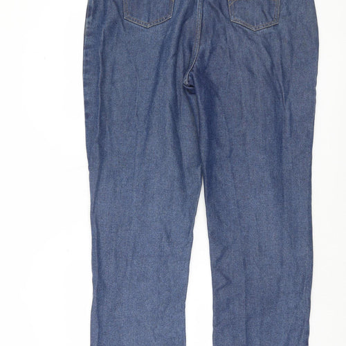 Aria Womens Blue Mid Rise Straight Leg Jeans Size 12
