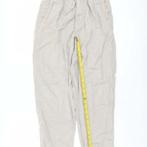 Primark Women Beige 2XS Lyocell Jogger Trousers with Pockets