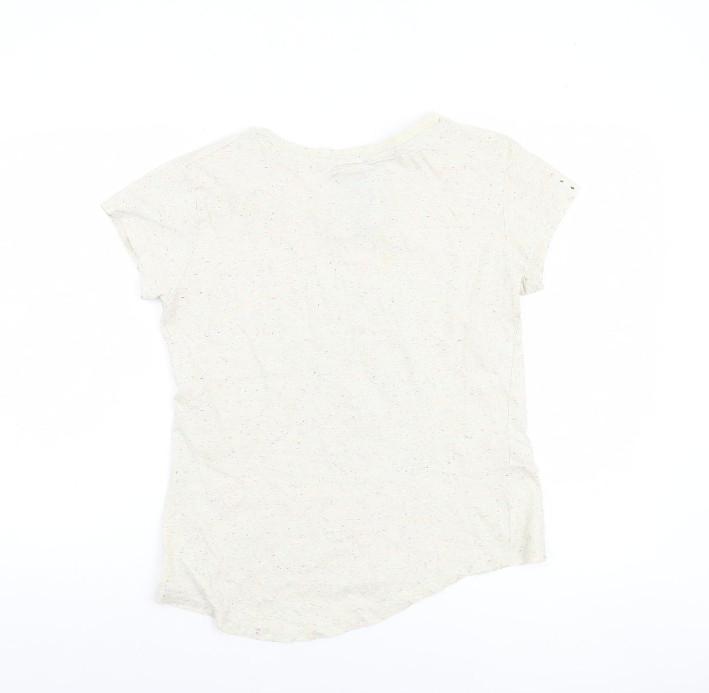 Urban Irish Womens Ivory Short Sleeve Graphic T-Shirt Size 14