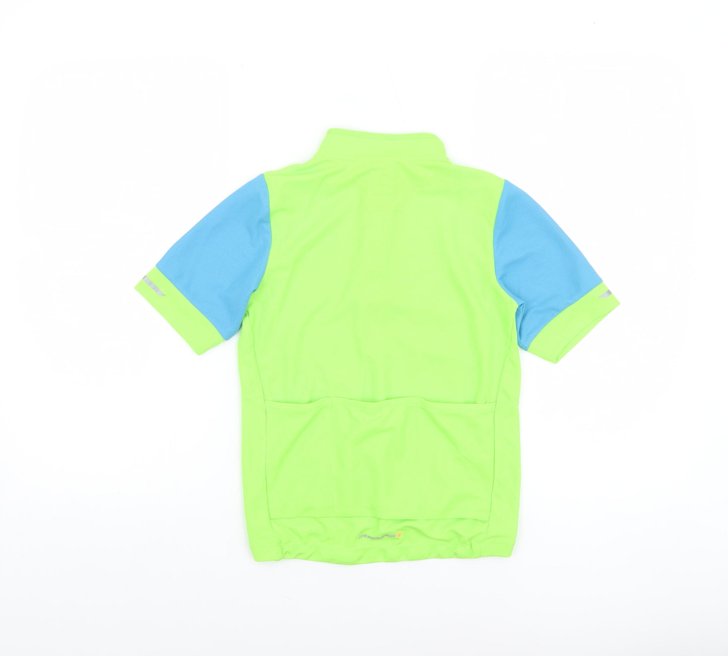 Muddyfox Boys Green Cycling Jersey Top 11-12 Years Lightweight 1/4 Zip