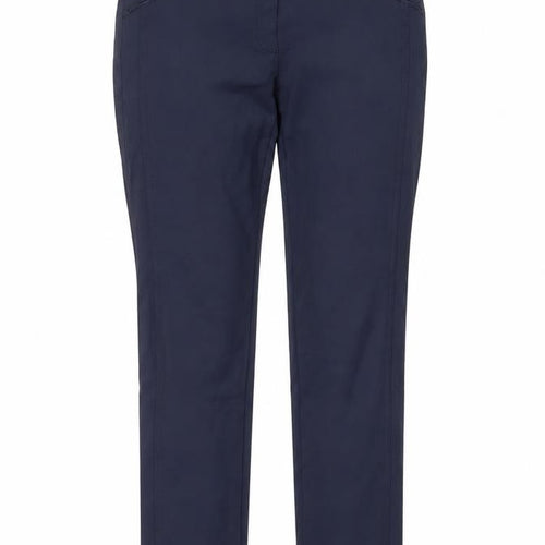 Bianca Women Blue Chino Trousers Size 10 Straight Stretch