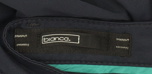 Bianca Women Blue Chino Trousers Size 10 Straight Stretch