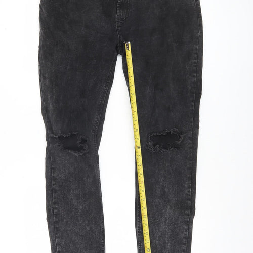 Denim Co. Men’s Black Skinny Jeans W34 L32 Distressed Denim