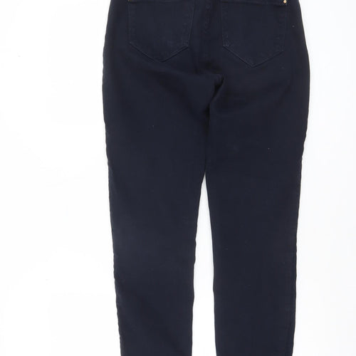 River Island Women Blue Corduroy Skinny Trousers Size 10