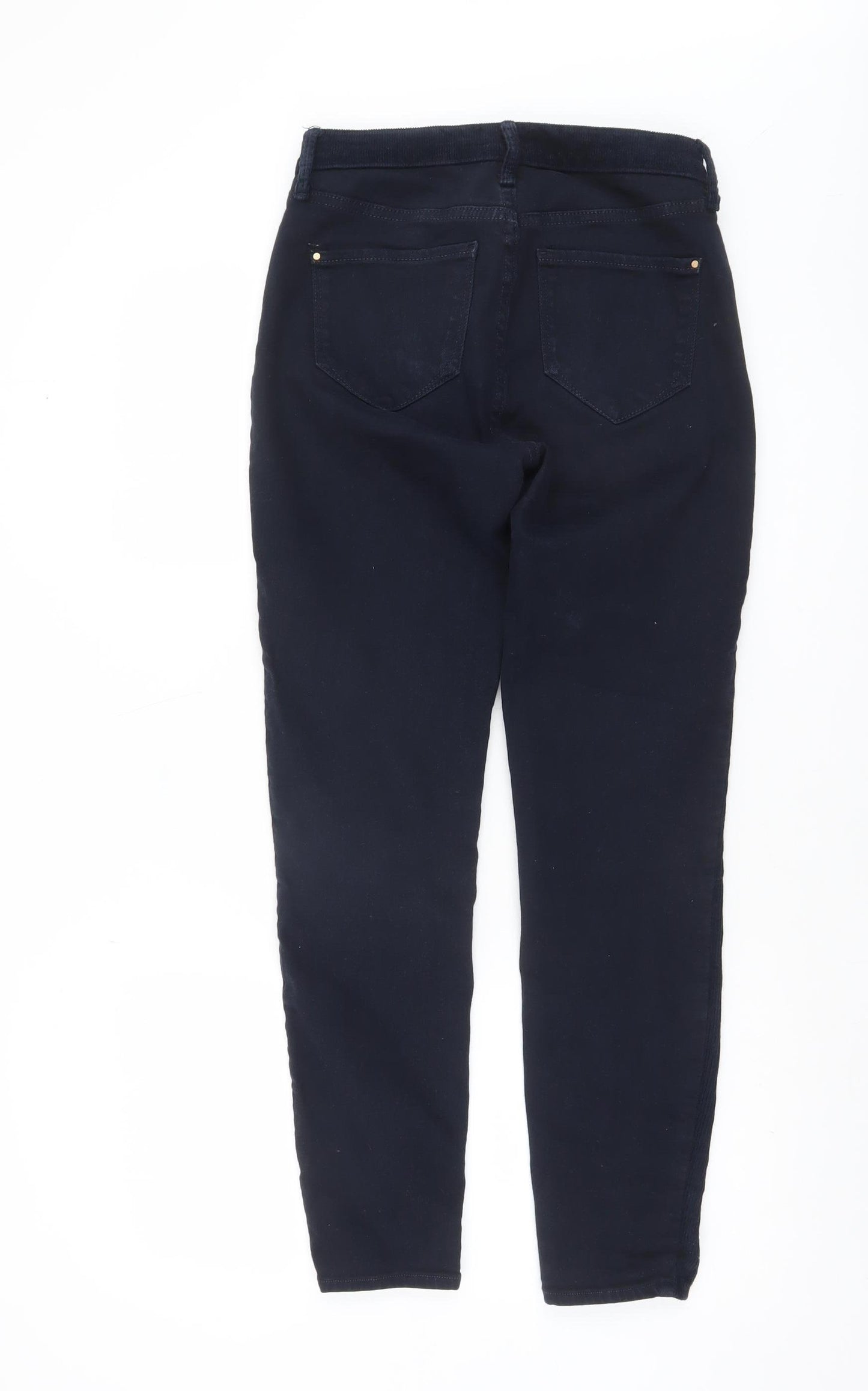 River Island Women Blue Corduroy Skinny Trousers Size 10