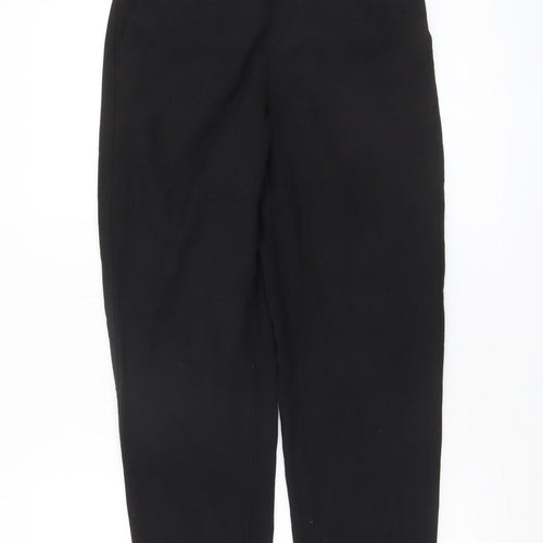 Savida Women's Black Cropped Tapered Trousers Size 8
