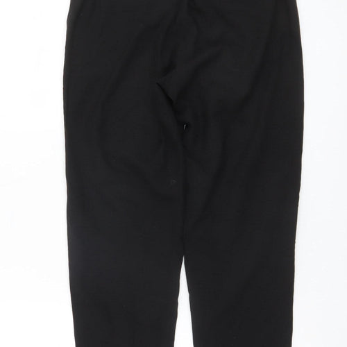 Savida Women's Black Cropped Tapered Trousers Size 8