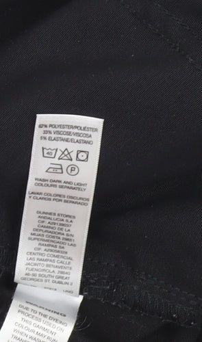 Savida Women's Black Cropped Tapered Trousers Size 8