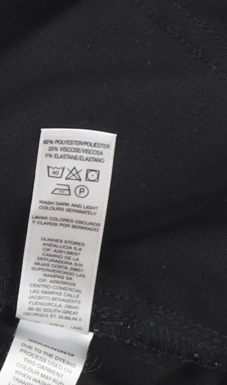 Savida Women's Black Cropped Tapered Trousers Size 8