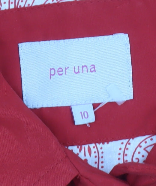 Marks and Spencer Per Una Red Women's Size 10 Trench Coat