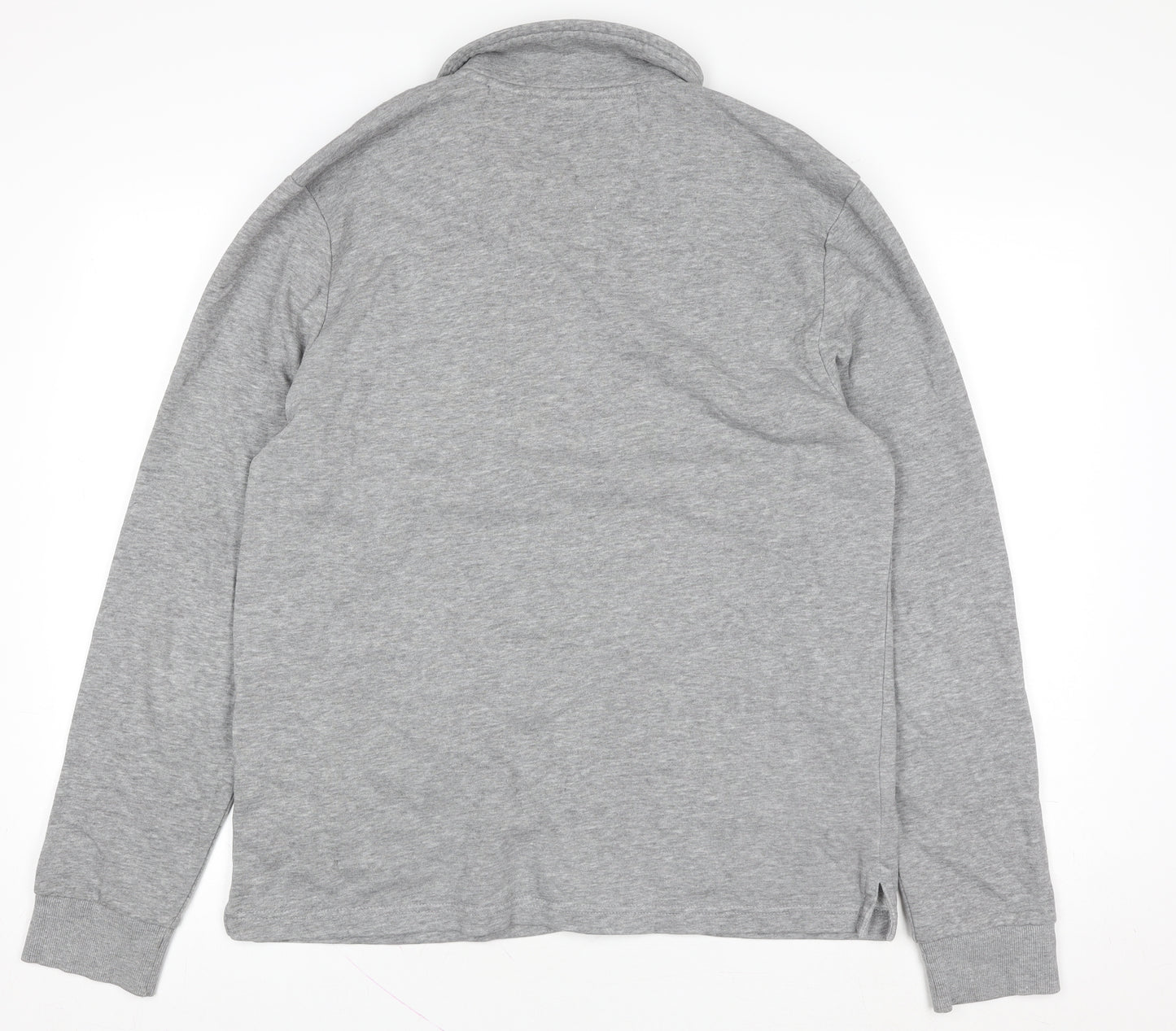 Tu Men Grey Striped Full Zip Cotton Blend Jacket Size M