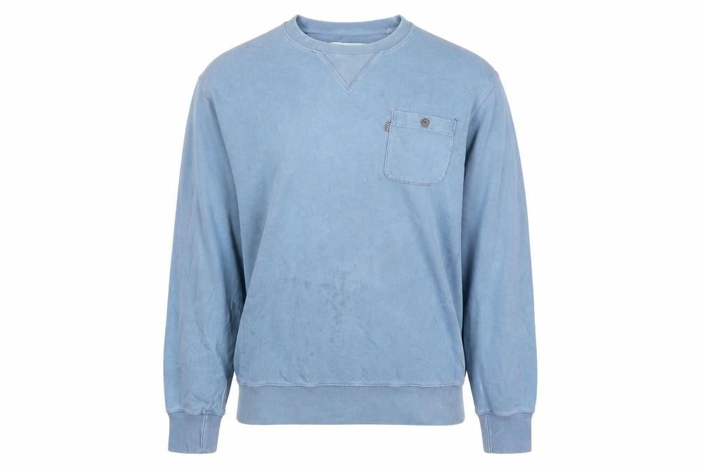 Front view of Jack Wills Men's Blue XL Pullover Cotton Sweatshirt Crew Neck