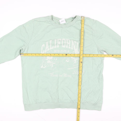 Disney Tu Women’s Green Mickey & Minnie California Sweatshirt Size 16