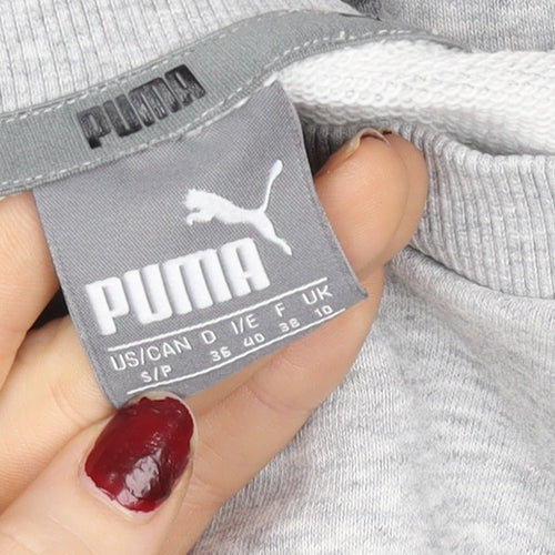 Puma Women's Grey Crew Neck Logo Sweatshirt Size 10