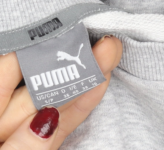 Puma Women's Grey Crew Neck Logo Sweatshirt Size 10